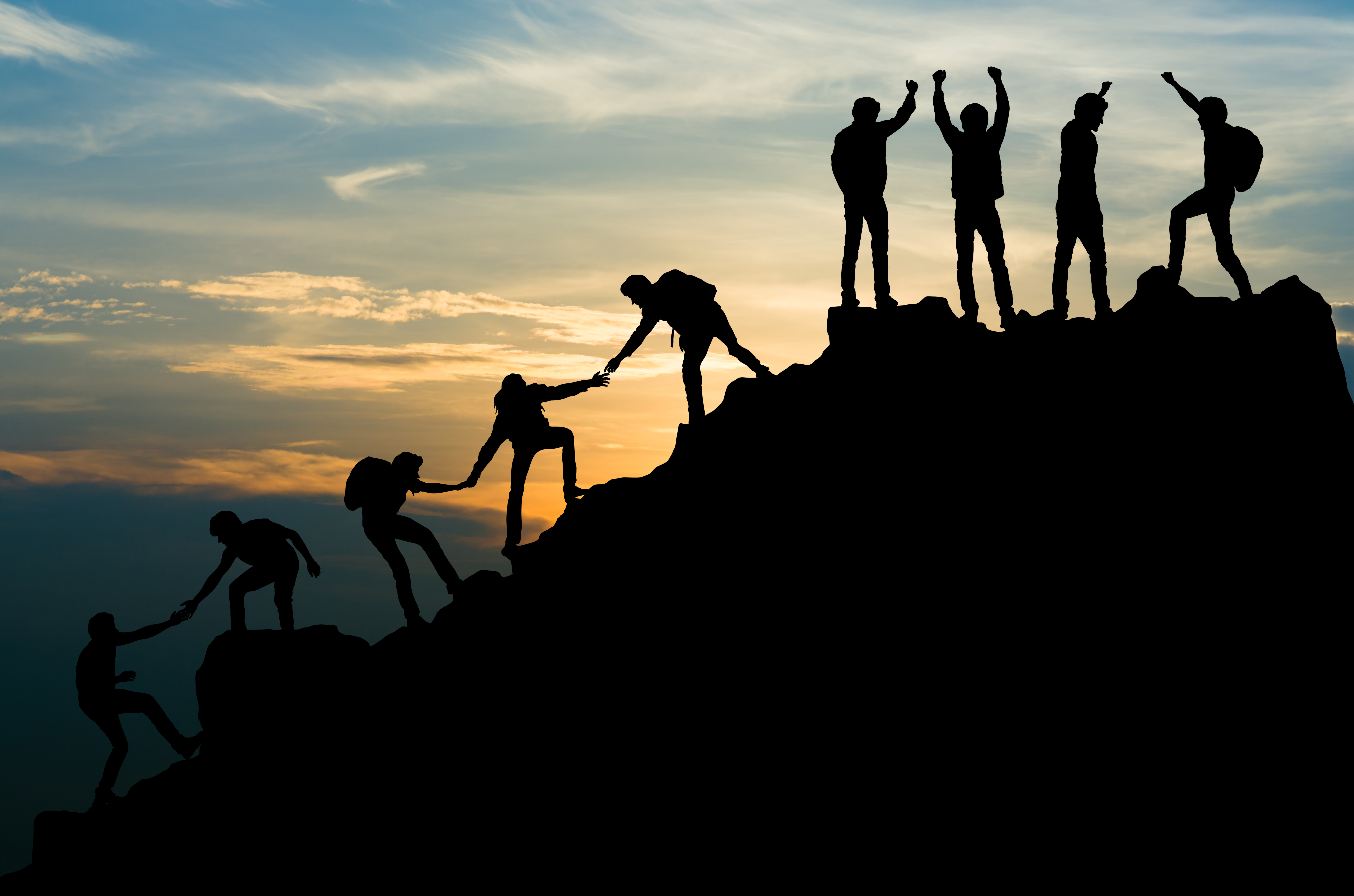 Diverse team working together with focus and presence